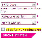 Suche Angebote in nur Ihrer Grösse