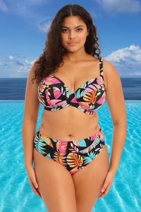 Elomi Swim ES801106 Pebble Cove Underwire Bardot Bikini Top - Black -  Allure Intimate Apparel